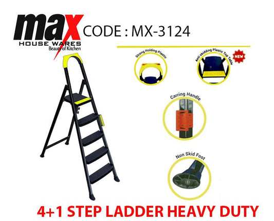 Step Ladder Heavy Duty 4+1 Diy Home MX3124 a  (Big Parcel Rate)