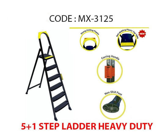 Step Ladder Heavy Duty 5+1 Diy Home MX3125 A  (Big Parcel Rate)