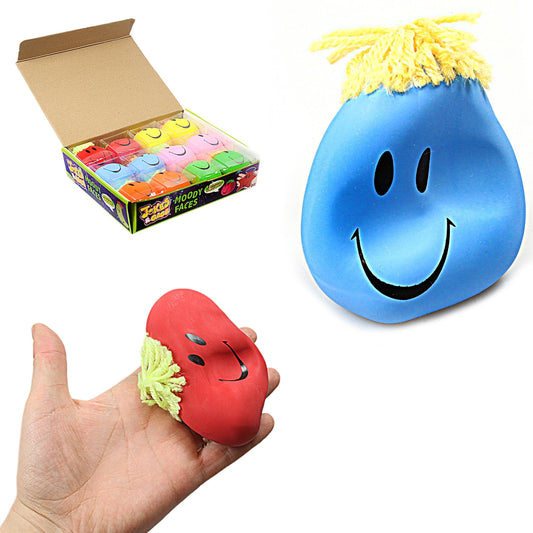 Super Stretchy Moody Face Smiley Face Stress Ball Children 9071 (Parcel Rate)