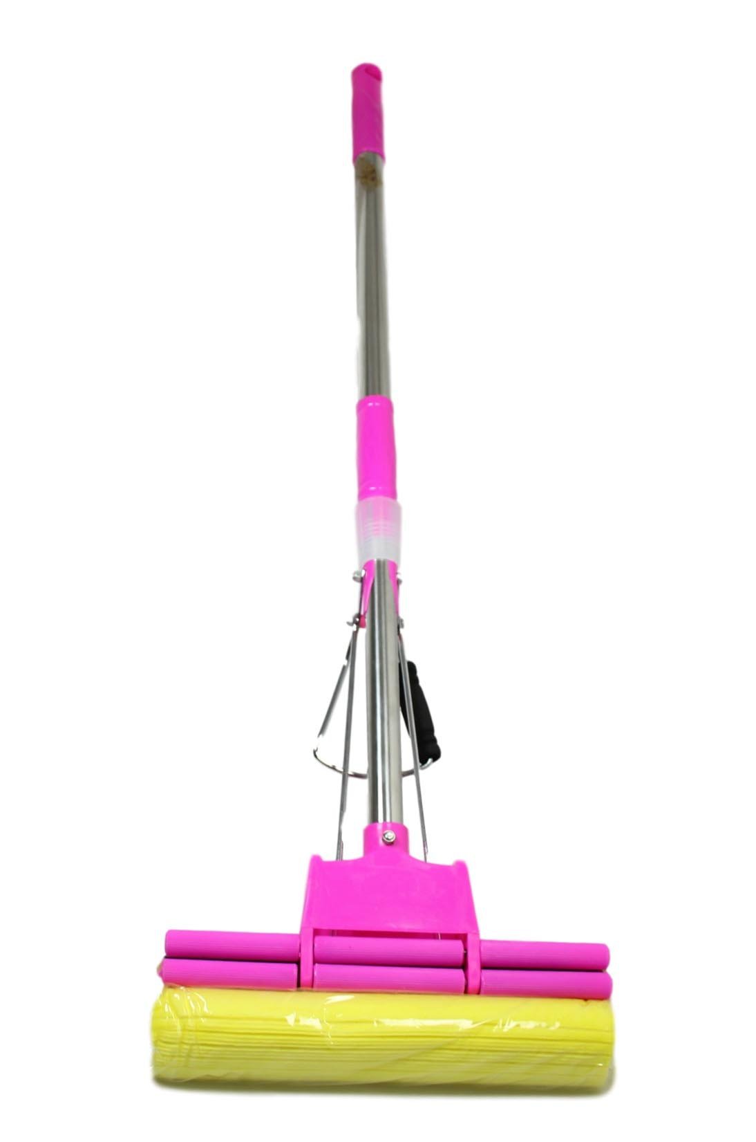 Extendable  Yellow Cleaning Squeeze  Sponge Mop Assorted Colours 0721 A (Big Parcel Rate)