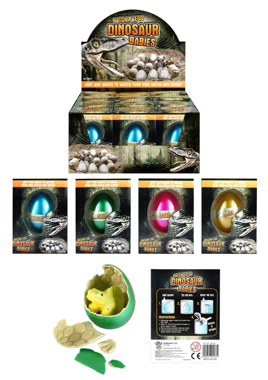 Kid's Hatching Dinosaur Baby Egg Assorted Colours N21133 (Parcel Rate)