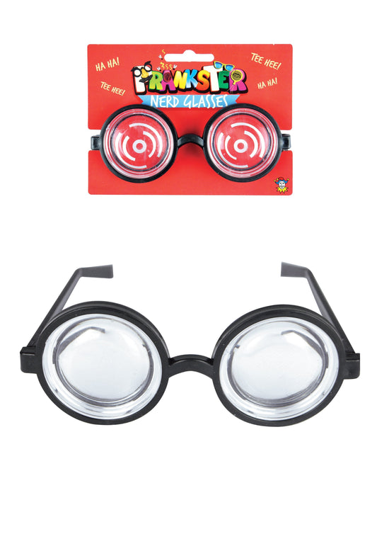Pranksters Nerd Glasses Clear Lens Fun Jokes Funny Glasses N69025 (Parcel Rate)