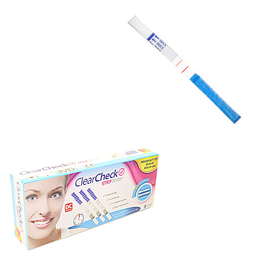 IIGEurope ClearCheck Pregnancy Strip Tester Kit Pack of 3 44690 / PREGA (Large Letter Rate)