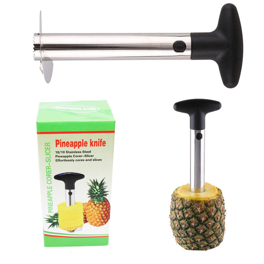 Pineapple Corer Kitchen Tool Fruit Slicer Peeler Cutter Parer Knife Stainless 23 x 8cm x 3cm 1503 (Parcel Rate)