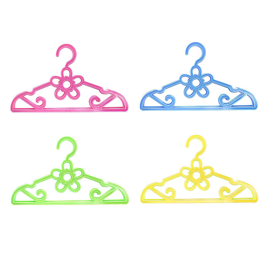 4 Pack Fancy Floral Plastic Clothing Hangers 43cm 2918 (Parcel Rate)