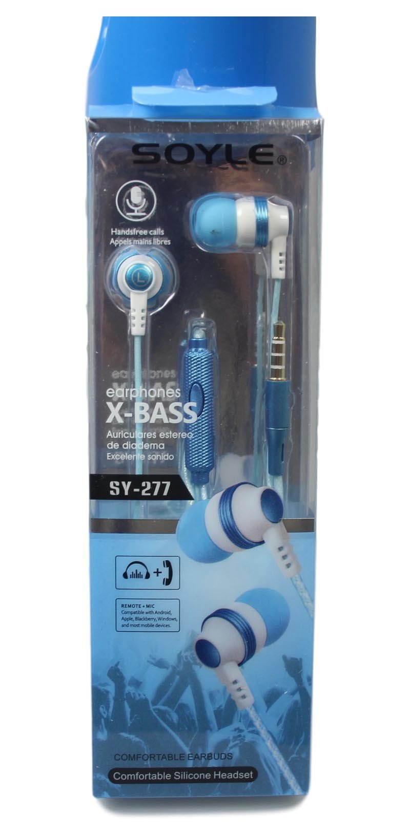 Soyle X-Bass Earphones Comfortable Silicone Headset 4 Colours Available  5270 (Parcel Rate)