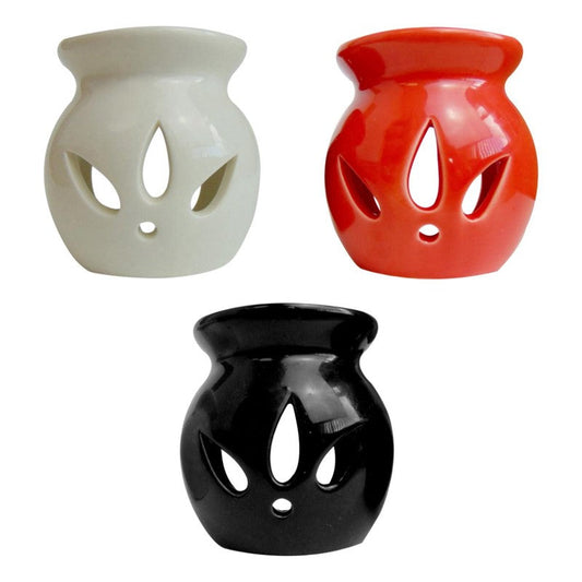 Ceramic Wax and Oil Burner Assorted Colours 317094 (Parcel Rate)