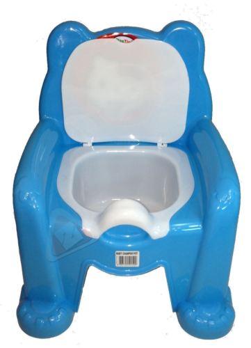 Toddlers Plastic Baby Potty Blue Baby & Toddler Potty Training 35cm x 28cm H1599 A  (Big Parcel Rate)