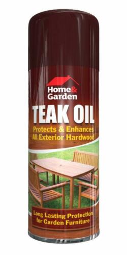 Home Garden Teak Oil Spray Can 400ml 2614 (Parcel Rate)