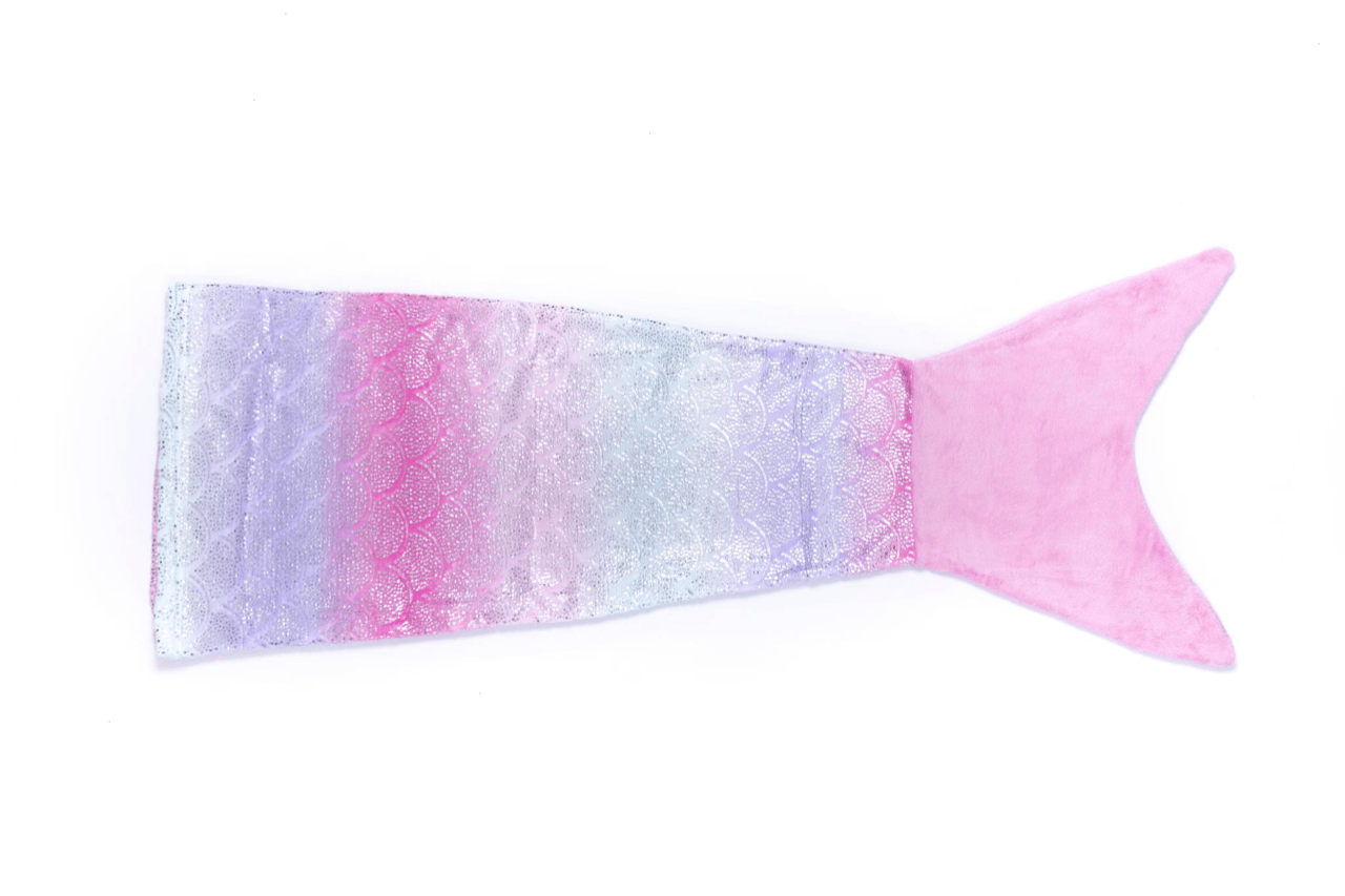 Mermaid Tail Cozy Blanket Plush Ombre Glitter Foil Tail 9475 (Parcel Rate)p