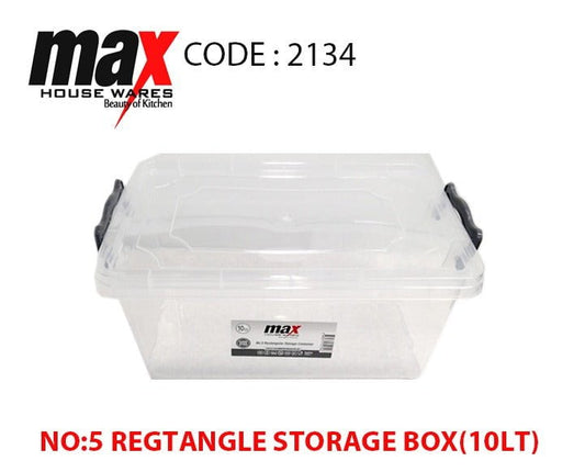 Clear Plastic Rectangle Storage Box 10 Litre 2134 (Parcel Rate)