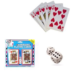 2 Pack Vegas Style Plastic Playing Cards with Dice 6410 (Parcel Rate)p