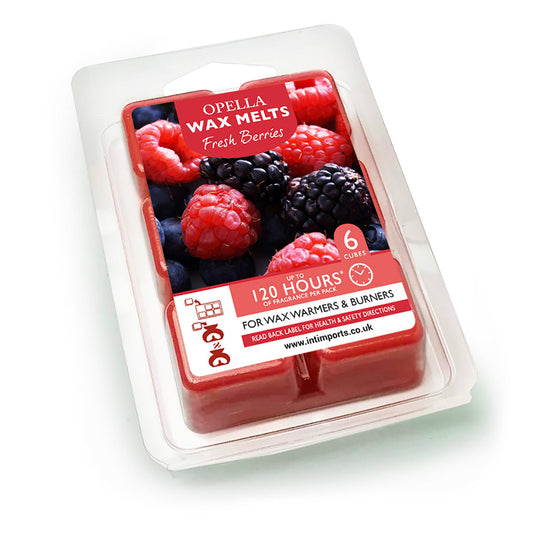 Opella Wax Melts 6 Cubes Scented Fresh Berries 7 x 10cm CDWXB (Parcel Rate)